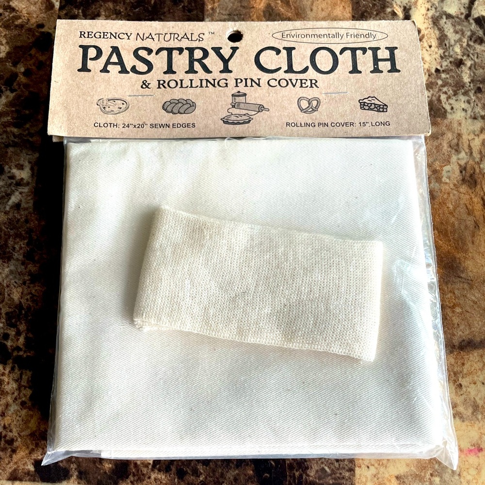 Pastry cloth and rolling pin cover set